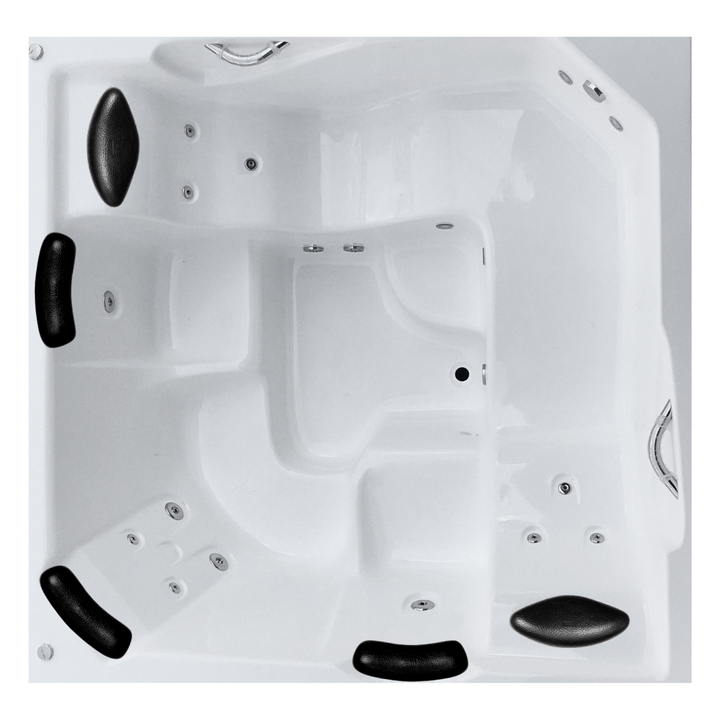 Banheira spa estilo jacuzzi 2x2 para área externa completa + aquecedor + led