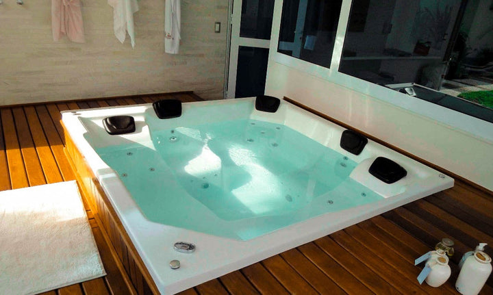 Spa 5 lugares com hidro quadrado 2x2 Aquecedor + led
